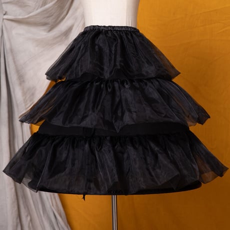 ロリータ Lolita パニエ ボリューム ワイヤー入り ロング 丈70cm ウエディング 結婚式 ホワイト ブラック