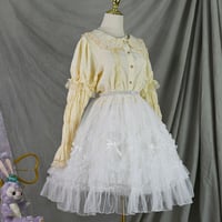 Lolita ロリータ オーバースカート ペチコート付き スカート チュールスカート 2Way ボトムス ゆめかわいい