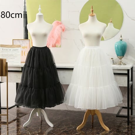 ロング パニエ ふんわり 着丈80cm チュール ロングスカート チュチュスカート フリル ボリューム ロリィタ