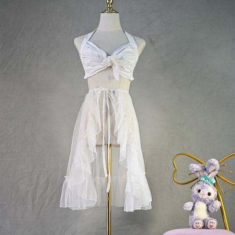 ロリータ オーバースカート 丈63cm チュール 宮廷風 ウエディング ラブリー かわいい クラシカル ふわふわ