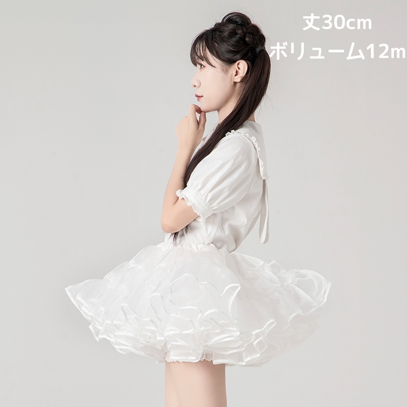 パニエ スカート ロリータ ワイヤー無し ゴスロリ ソフト