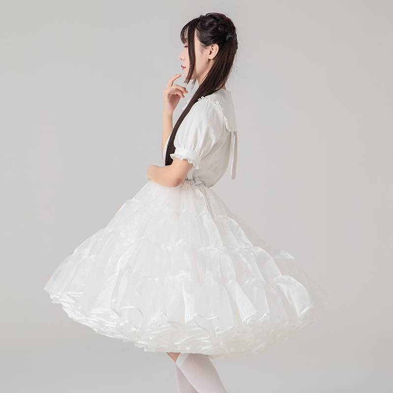 超ボリューム パニエ ロング丈 ロリィタ ワイヤーなし 結婚式