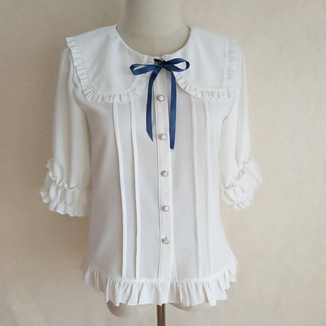 ブラウス ロリータ 春夏秋 レディース 長袖 半袖 選べる ロリィタ フリル XS-2XL