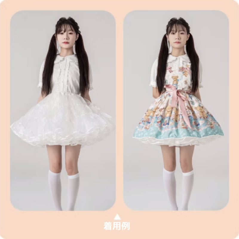 日常ボリューム パニエ パニエスカート 骨なし ワイヤー無し