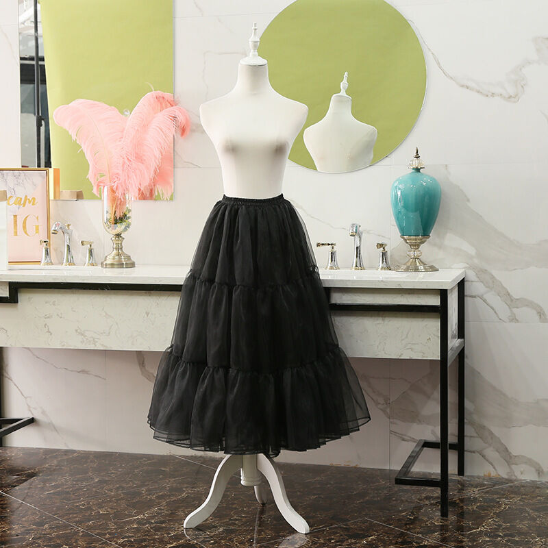 ロング パニエ ふんわり 着丈80cm チュール ロングスカート チュチュ