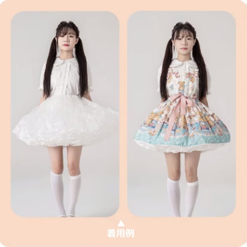 新品未使用　h.NAOTO　ミニ　パニエ　キュロット　スカート　ゴス　ロリィタ 新品未使用タグ付き h.NAOTO Blue Rose パニエ スカート ゴス