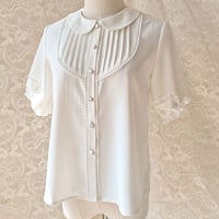 ロリータ 半袖 シフォン ブラウス シャツ 白 黒 ゴシック ゴスロリ フリル レース レディース  春 夏