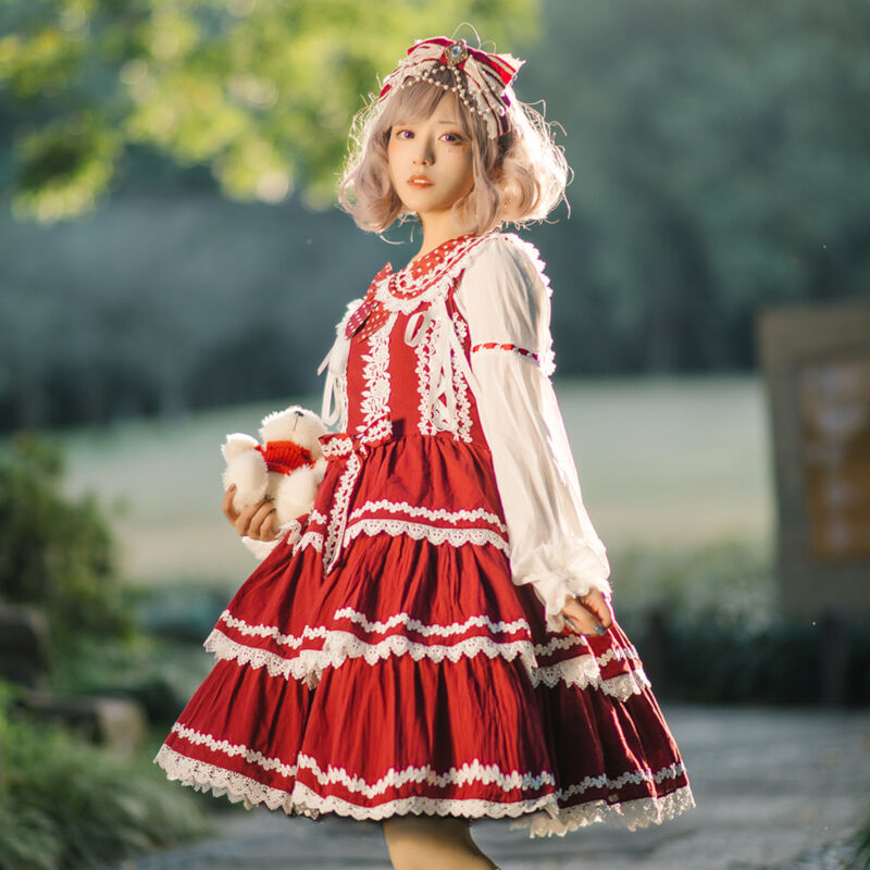 ロリータ ワンピース ジャンパースカート ロリィタ 可愛い 定番 メイド