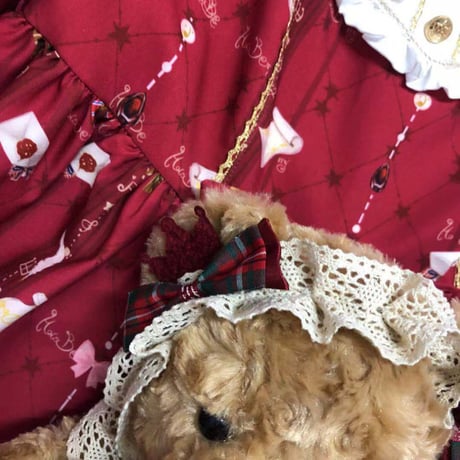 テディベアバッグ ポシェット ショルダーバッグ ぬいぐるみ かわいい 可愛い ロリータ   ニューイヤー クリスマス版