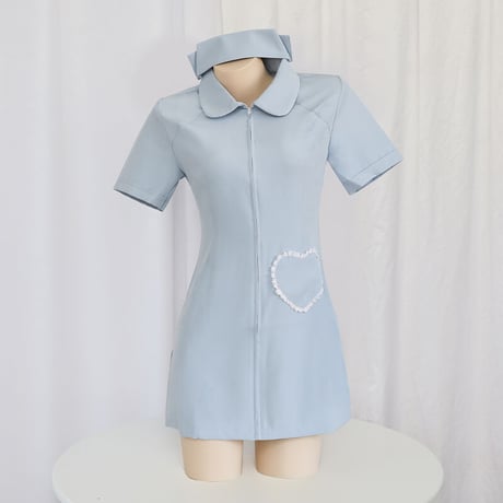 ナース服 セクシー ワンピース 制服 キャップ付 コスプレ衣装 ミニ丈 かわいい 誘惑 エロ コスチューム衣装