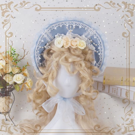 ロリータ ボンネット ボンネ 帽子 ヘッドドレス ヘアアクセサリー 髪飾り 花柄 クラシカル クラロリ 甘ロリ