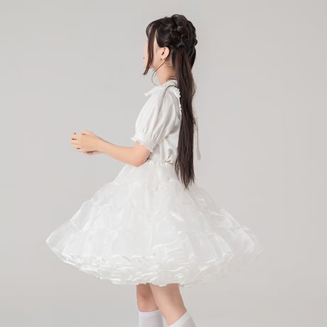 ボリュームアップ パニエ ロリータ 大人用 50cm丈 膝丈 膝上 フリルいっぱい ふわふわ スカート