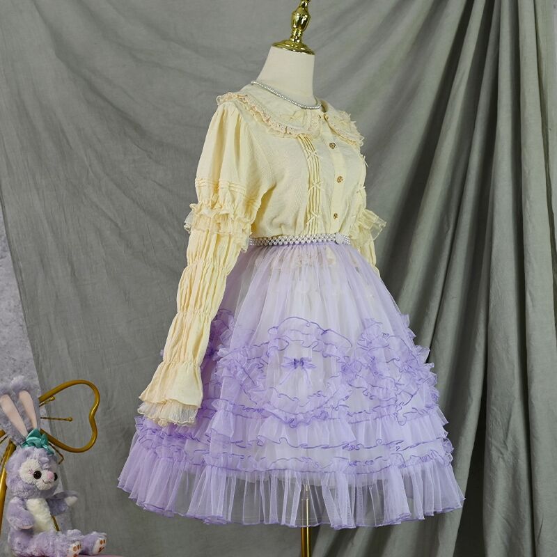【栀】LO1199 lolita オリジナル 洋服 ロリータ スカート+コート LO1199 lolita オリジナル 洋服 ロリータ スカート+コート【中古