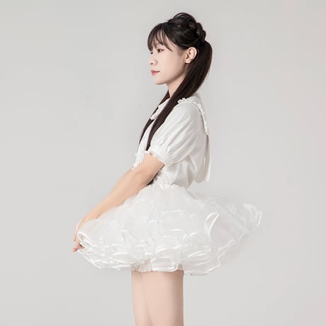 ボリューム パニエ 30cm丈 ロリータ ミニ丈 ショート丈 フリル チュチュ スカート 超ミニ ゴスロリ