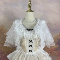 ロリータ ロリィタ ボレロ Lolita フリルボレロ カーディガン 羽織 チュール ゴスロリ ドレス ケープ 半袖
