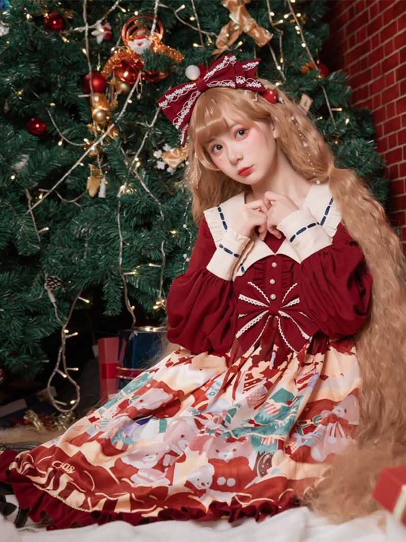 ロリータ Lolita ロリィタ ワンピース クリスマス 秋冬 甘ロリ 
