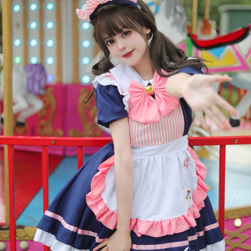 メイド服 メイド ワンピース エプロン カチューシャ 猫の肉球