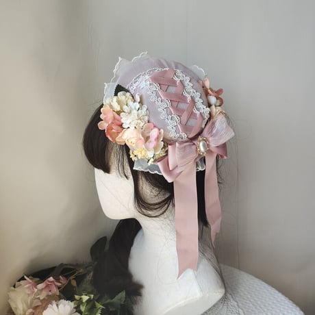 帽子 レディース ロリータ ハンドメイド シルクハット レッド ピンク  ゴシック  森ガール