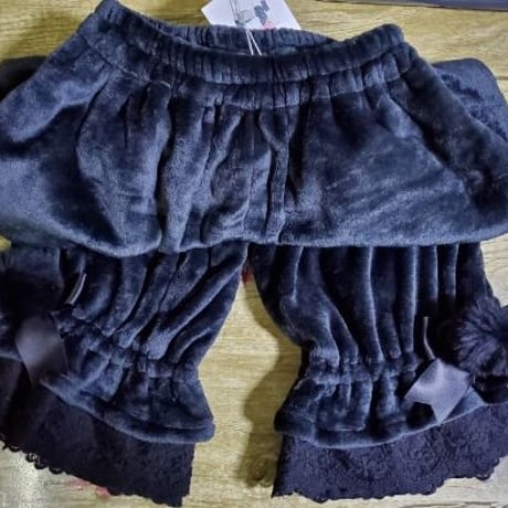 ロリータ ドロワーズ かぼちゃパンツ 甘ロリ レディース 冬 暖か 防寒 スカート 部屋着 3色 選べる着丈