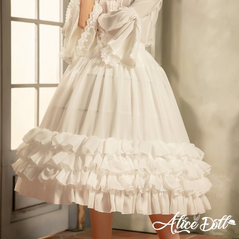 ほわいとらいおん様♥御予約(*´艸｀*)パニエ♥アンティークレース　籠 ロング丈 パニエ ワイヤーパニエ レディース ロリータ 骨あり Aライン