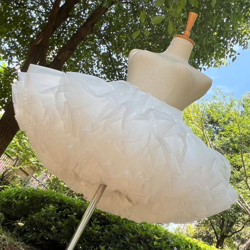 丈35cm パニエ 立ち会い 白 コスプレ スカート ワンピース 白 ふんわり 