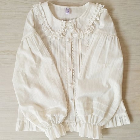 ロリータ ブラウス レディース 長袖 ロリィタ ゴシック 清楚 XS-2XL コットン   厚手 暖か 冬