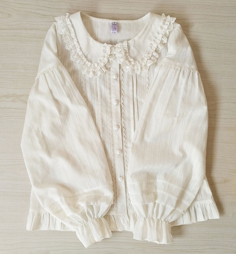 イノワ 天使 ブラウス クラシカル ロリィタ ホワイト 長袖 ロリータ ロリィタ ブラウス シャツ 長袖 フリル レディース