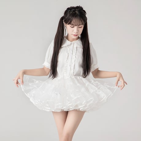 ボリューム パニエ 30cm丈 ロリータ ミニ丈 ショート丈 フリル チュチュ スカート 超ミニ ゴスロリ