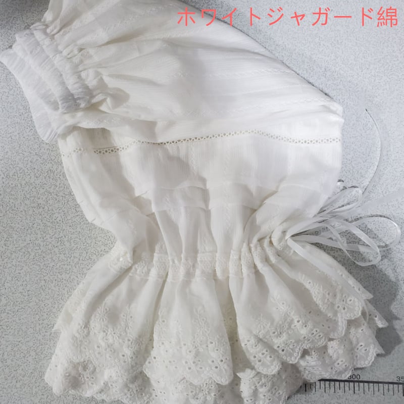 即納 ロリータ ドロワーズ 春夏 二段フリル かぼちゃパンツ 刺繍