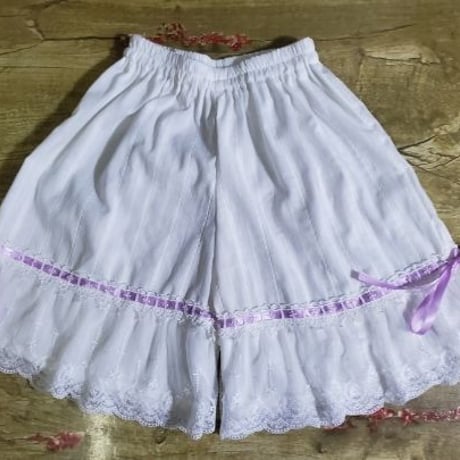 即納 ロリータ ドロワーズ かぼちゃパンツ 春夏 ミニ丈 レース  レディース  ホワイト ブラック