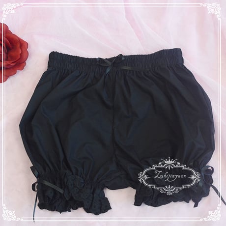 ロリータ ショートパンツ レディース  インナー  春夏 快適 ルームウェア ホワイト ブラック