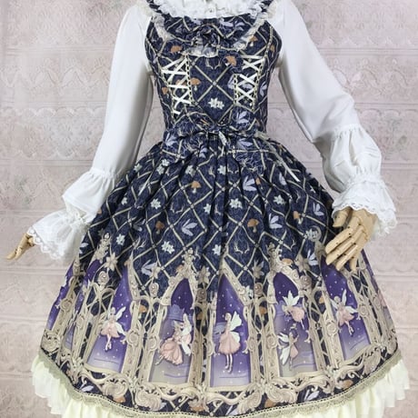 ロリータ ワンピース イェルオリー シフォンJSK アニメ 神秘的 幻想的 XS - 3XL
