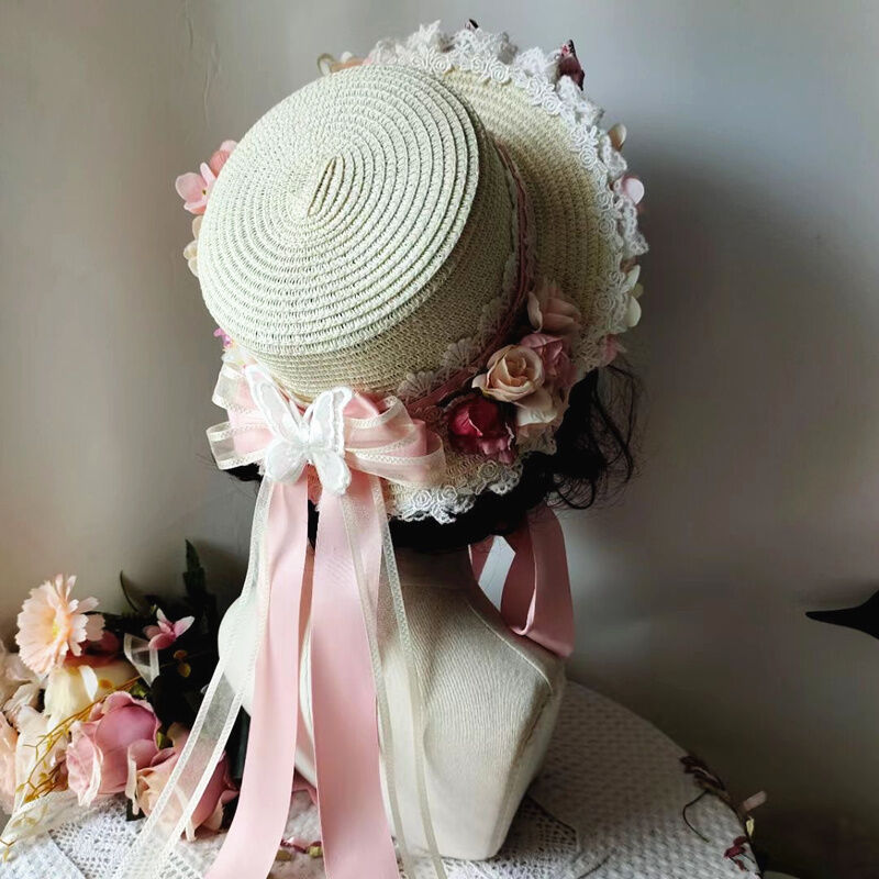 【最終価格】シュエット ハンドメイド 麦わら クラシカルロリータ 最終価格】シュエット ハンドメイド 麦わら クラシカルロリータ