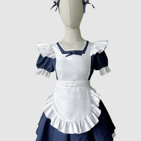 コスプレ メイド服 メイド ゆめかわいい ワンピース エプロン カチューシャ 半袖 ミニ丈 ミニスカ