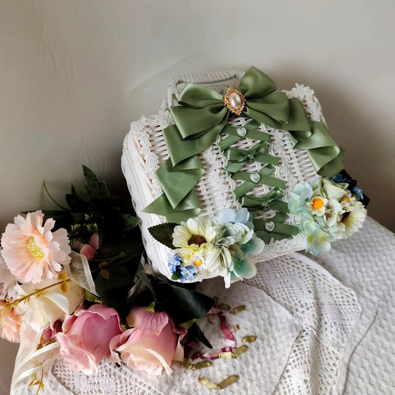 ロリータ ラタンバスケット ロリィタ レディース 甘ロリ 籐かご