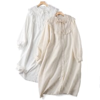 春 夏 秋 ワンピース シャツワンピース 羽織り ロング丈 ロングシャツ ロングブラウス 体型カバー 森ガール