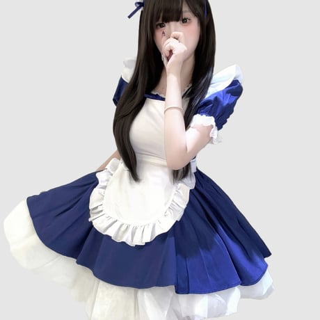 コスプレ メイド服 メイド ゆめかわいい ワンピース エプロン カチューシャ 半袖 ミニ丈 ミニスカ