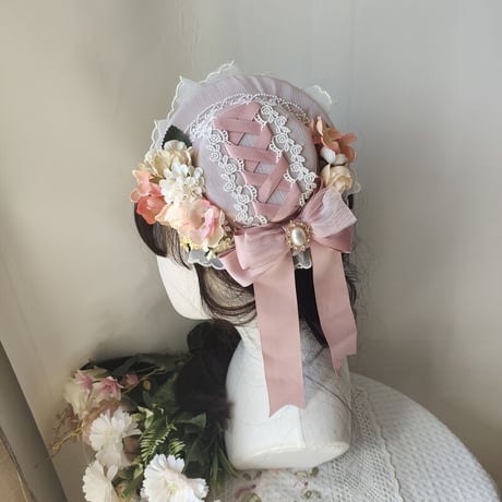 帽子 レディース ロリータ ハンドメイド シルクハット レッド ピンク  ゴシック  森ガール
