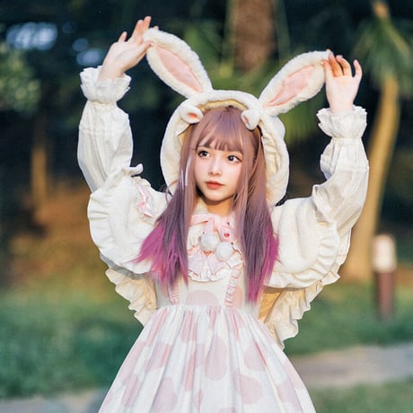 ロリータ ポンチョ マント コート 秋 冬 アウター オリジナル 甘ロリ レディース うさ耳 可愛い