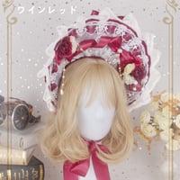 ロリータ ボンネット ボンネ 帽子 クラロリ エレガント クラシック ヘッドドレス ヘッドアクセサリー ５色