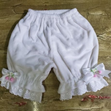 ロリータ カボチャパンツ 秋 冬 ドロワーズ ふわふわ もふもふ 暖か レース レギンス オーバーパンツ ペチパンツ ペチコート