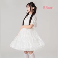 パニエ ボリュームアップ オーガンジー 普段使い 膝丈 55cm丈 ドレス スカート チュール ロリータ ロリィタ
