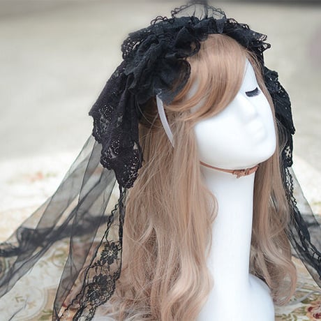 即納 ロリータ カチューシャ レース 髪飾り レディース ヘッドドレス 可愛い lolita  結婚式 花嫁