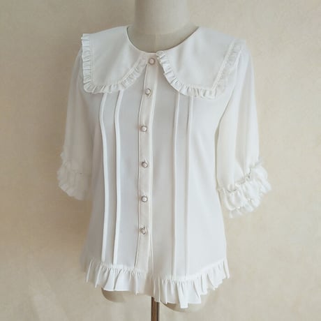 ブラウス ロリータ 春夏秋 レディース 長袖 半袖 選べる ロリィタ フリル XS-2XL