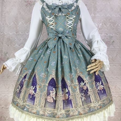 ロリータ ワンピース イェルオリー シフォンJSK アニメ 神秘的 幻想的 XS - 3XL