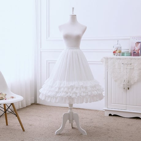 即納 パニエ ロリータ ロング 70cm  スカート ドレス 骨あり  ゴシック ゴスロリ  ロリィタ