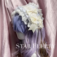 即納 ロリータ ヘアバンド 2色 カチューシャ レース フリル Lolita 甘ロリ クラロリ クラシカル 姫ロリ 豪華 リボン 十字架