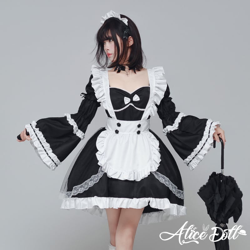 クラシカル メイド服 メイド 豪華セット コスプレ ワンピース エプロン