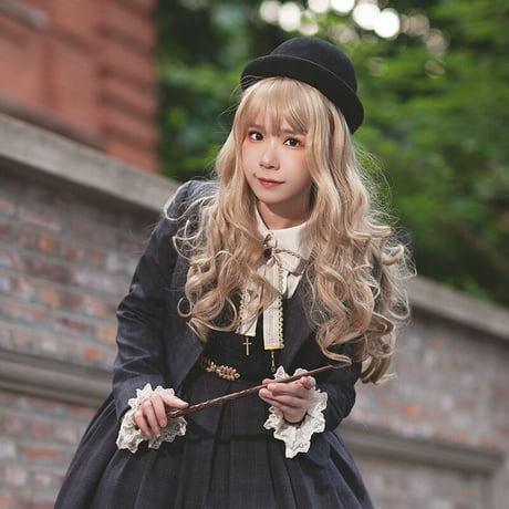 ゴスロリ クラロリ 学園風 制服 チェック柄 ジャケット ブレザー アウター 長袖アウター ショート丈 秋冬