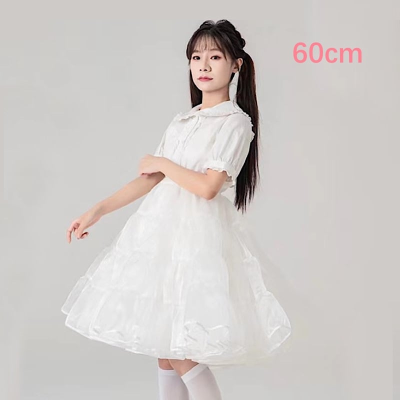 パニエ ボリューム 膝下 ロング丈 ミディアム 丈60cm 大人用
